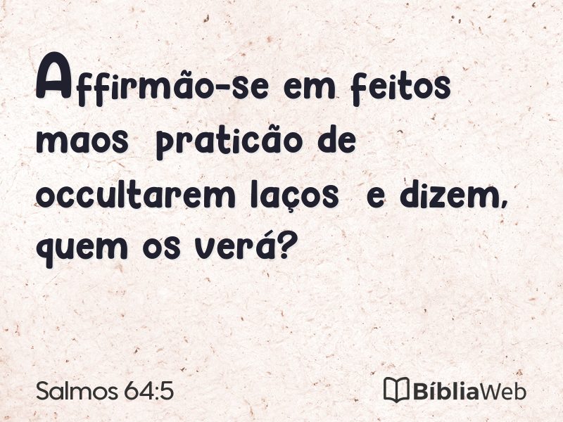 Salmos 64:5 em imagem para compartilhar