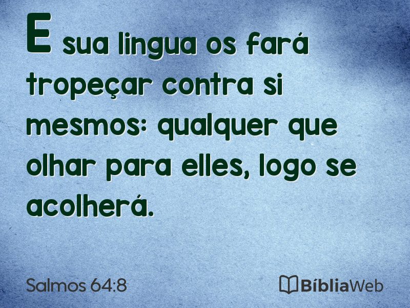 Salmos 64:8 em imagem para compartilhar