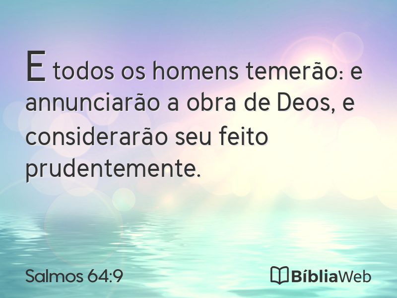 Salmos 64:9 em imagem para compartilhar