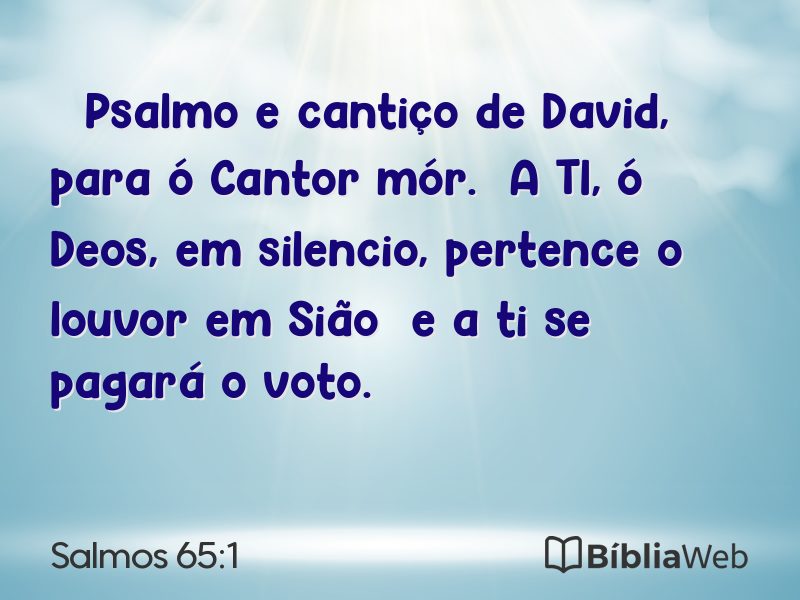 Salmos 65:1 em imagem para compartilhar