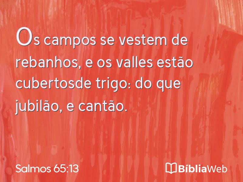 Salmos 65:13 em imagem para compartilhar