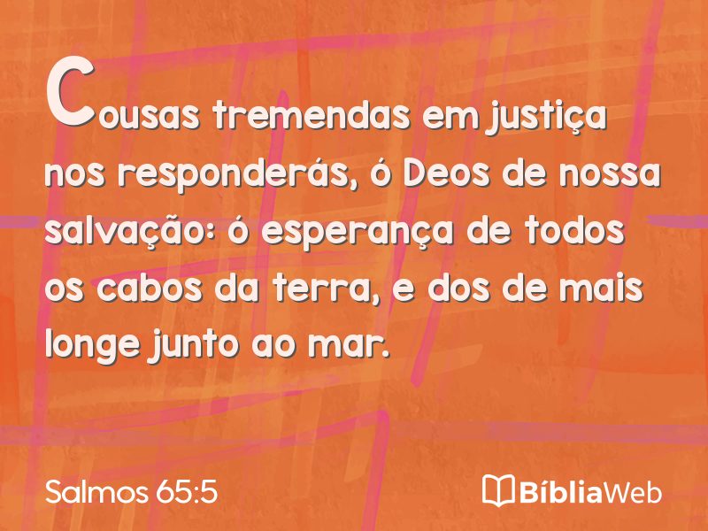 Salmos 65:5 em imagem para compartilhar