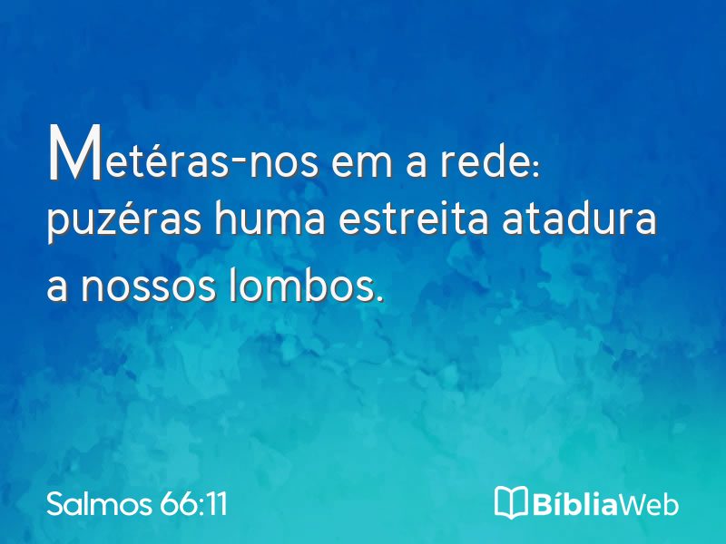 Salmos 66:11 em imagem para compartilhar