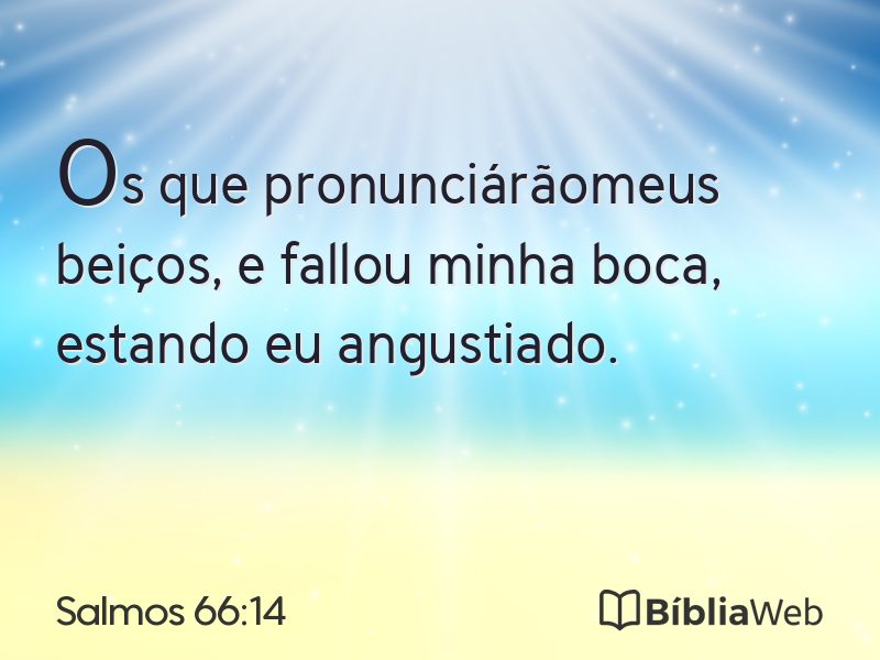 Salmos 66:14 em imagem para compartilhar