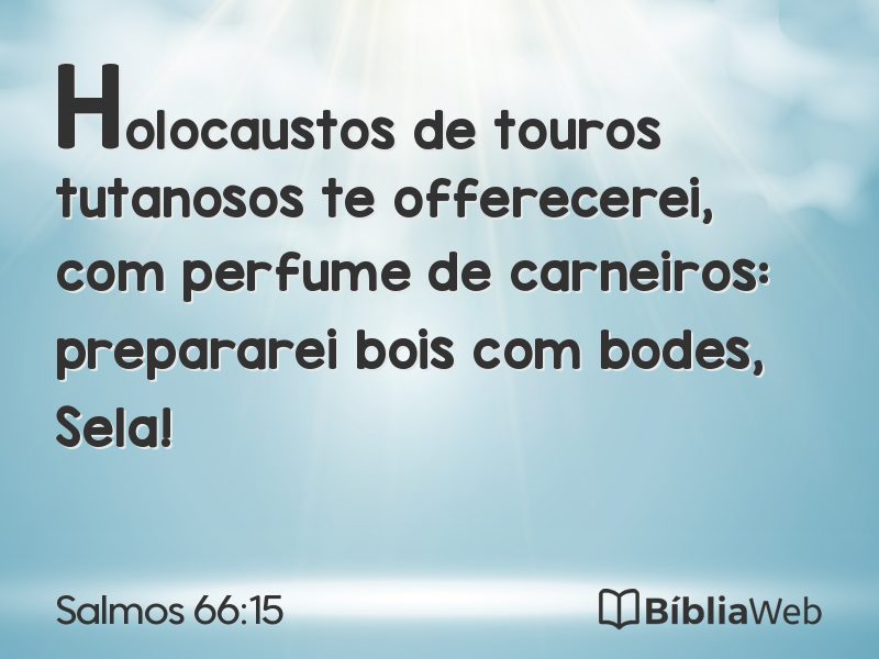 Salmos 66:15 em imagem para compartilhar