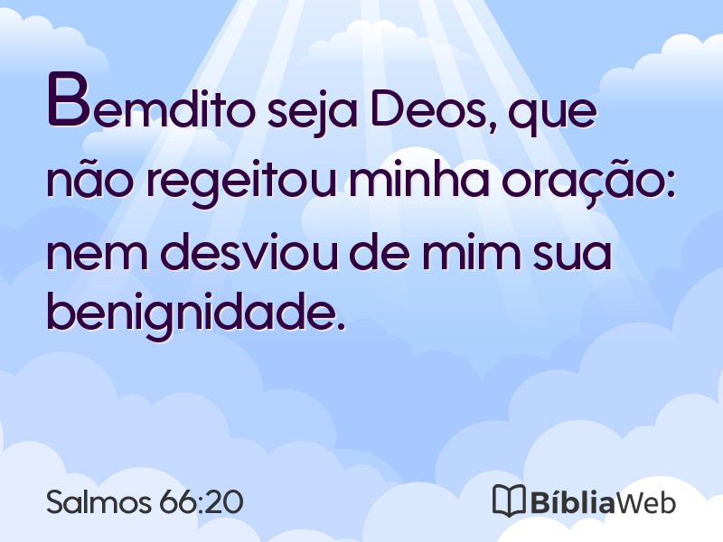 Salmos 66:20 em imagem para compartilhar