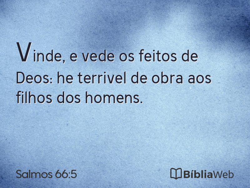 Salmos 66:5 em imagem para compartilhar