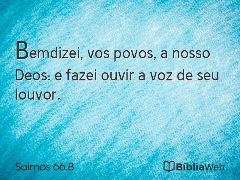 Salmos 66:8 em imagem para compartilhar