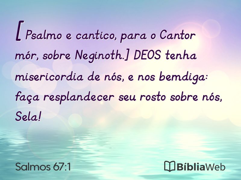 Salmos 67:1 em imagem para compartilhar