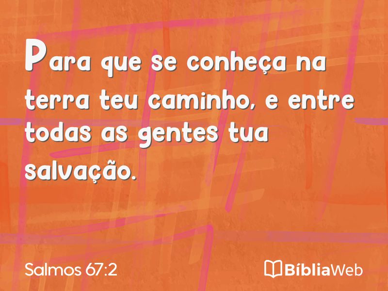 Salmos 67:2 em imagem para compartilhar