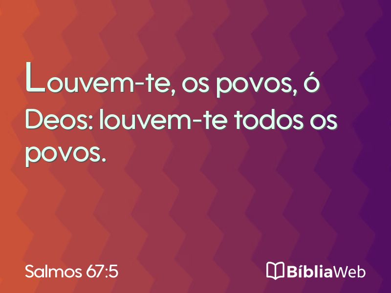 Salmos 67:5 em imagem para compartilhar