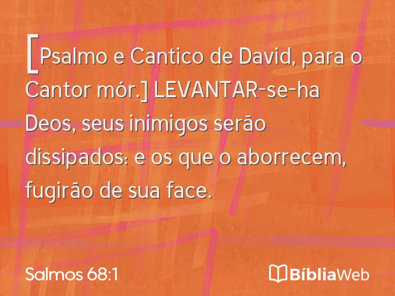 Salmos 68:1 em imagem para compartilhar