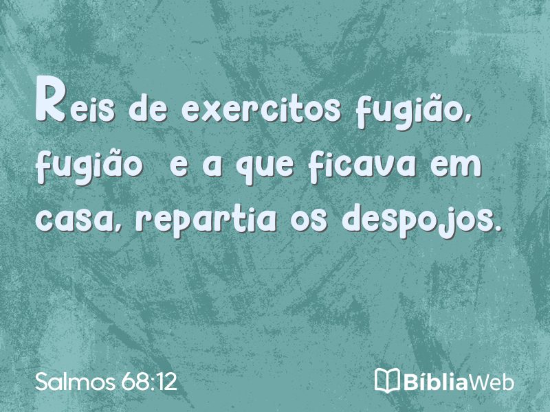 Salmos 68:12 em imagem para compartilhar
