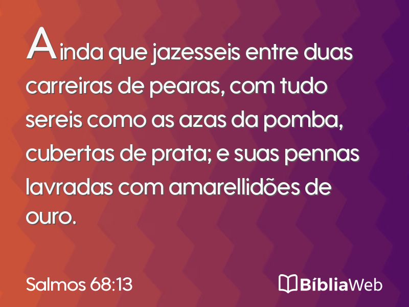 Salmos 68:13 em imagem para compartilhar