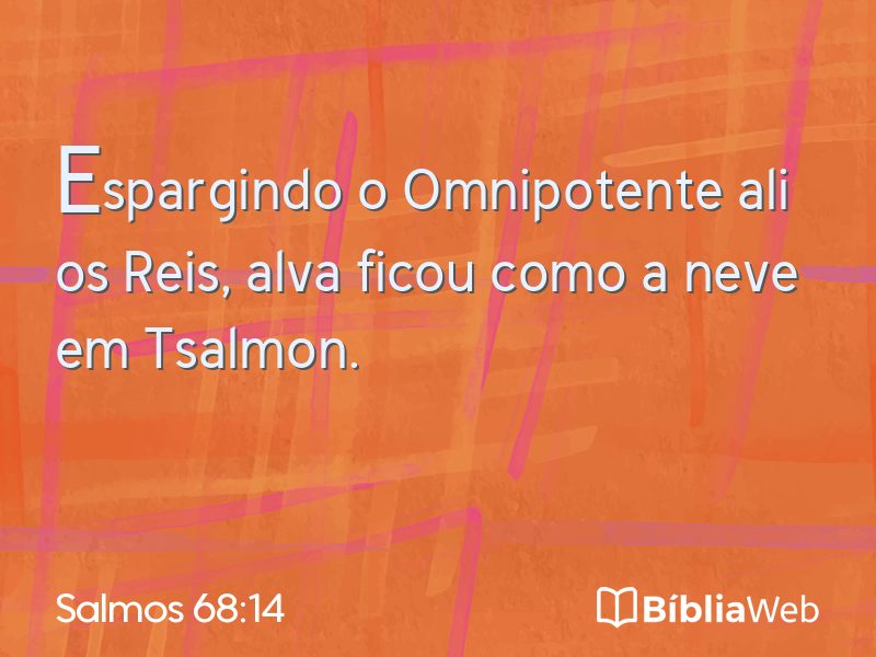 Salmos 68:14 em imagem para compartilhar