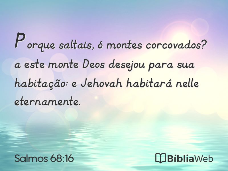 Salmos 68:16 em imagem para compartilhar