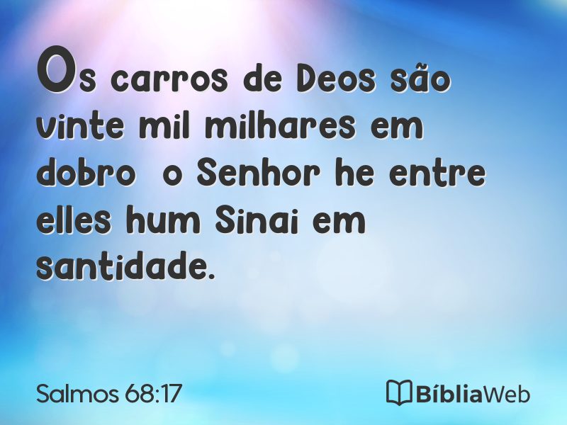 Salmos 68:17 em imagem para compartilhar