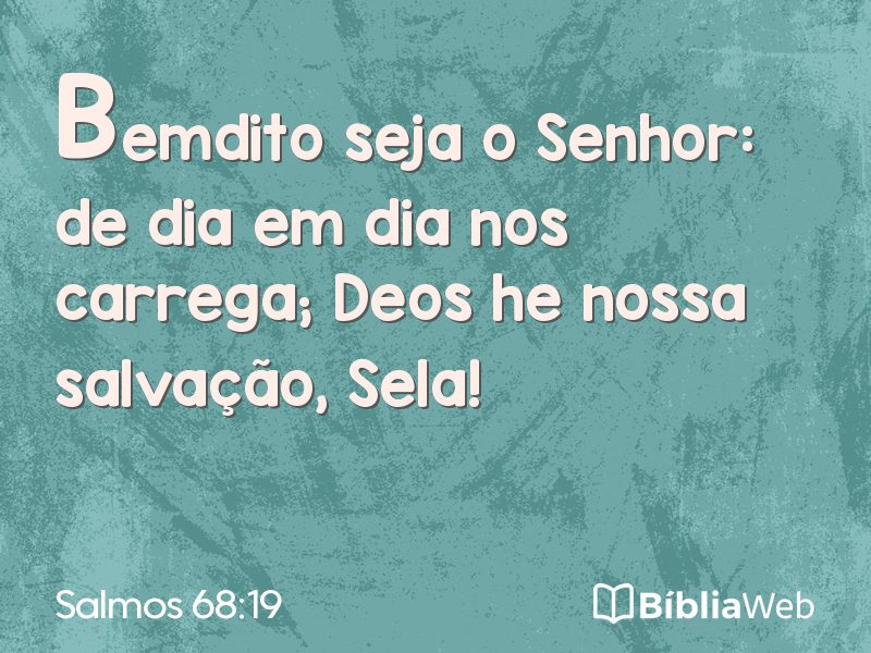 Salmos 68:19 em imagem para compartilhar
