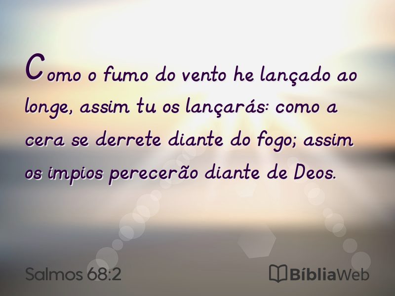 Salmos 68:2 em imagem para compartilhar