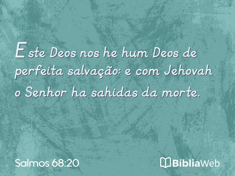 Salmos 68:20 em imagem para compartilhar