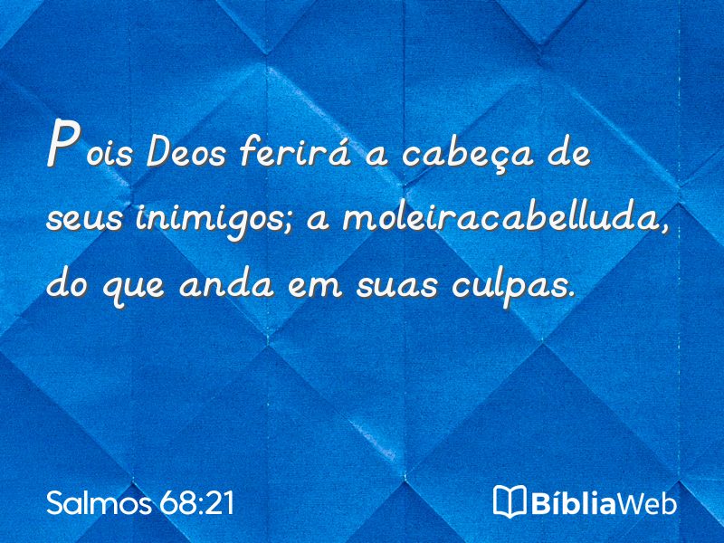 Salmos 68:21 em imagem para compartilhar