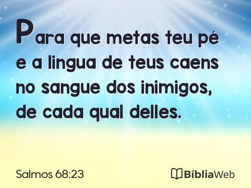 Salmos 68:23 em imagem para compartilhar