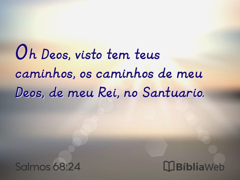 Salmos 68:24 em imagem para compartilhar