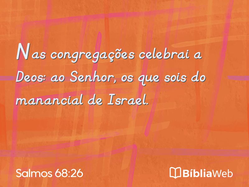 Salmos 68:26 em imagem para compartilhar