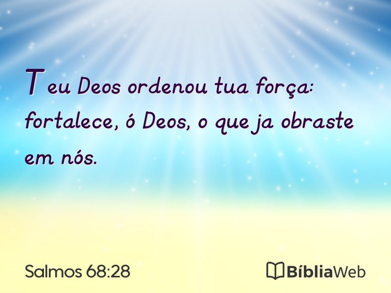 Salmos 68:28 em imagem para compartilhar