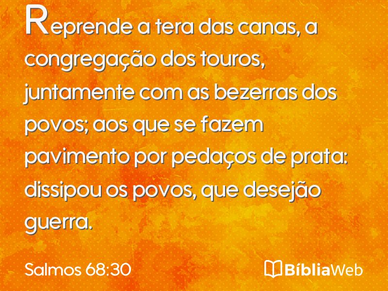 Salmos 68:30 em imagem para compartilhar