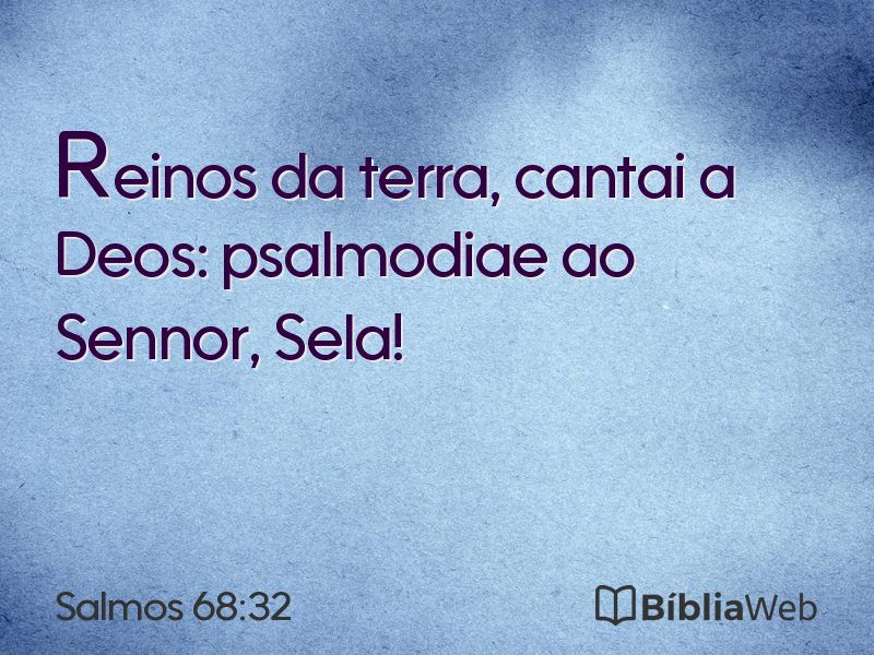 Salmos 68:32 em imagem para compartilhar