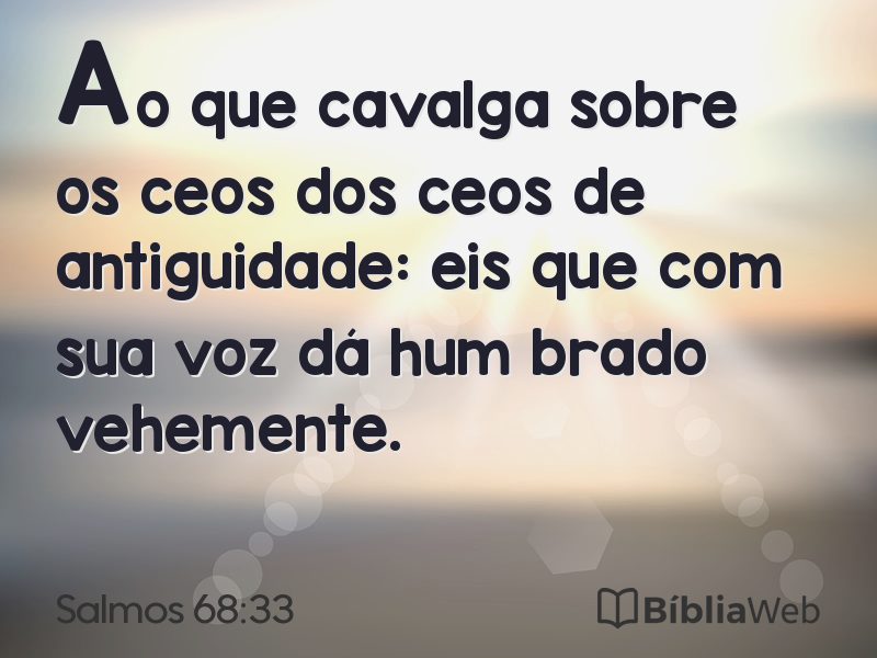 Salmos 68:33 em imagem para compartilhar