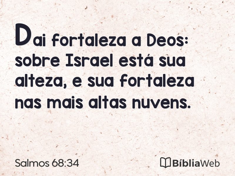 Salmos 68:34 em imagem para compartilhar