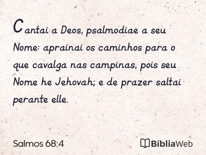 Salmos 68:4 em imagem para compartilhar