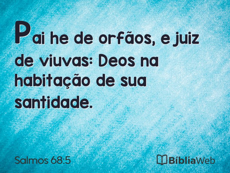 Salmos 68:5 em imagem para compartilhar