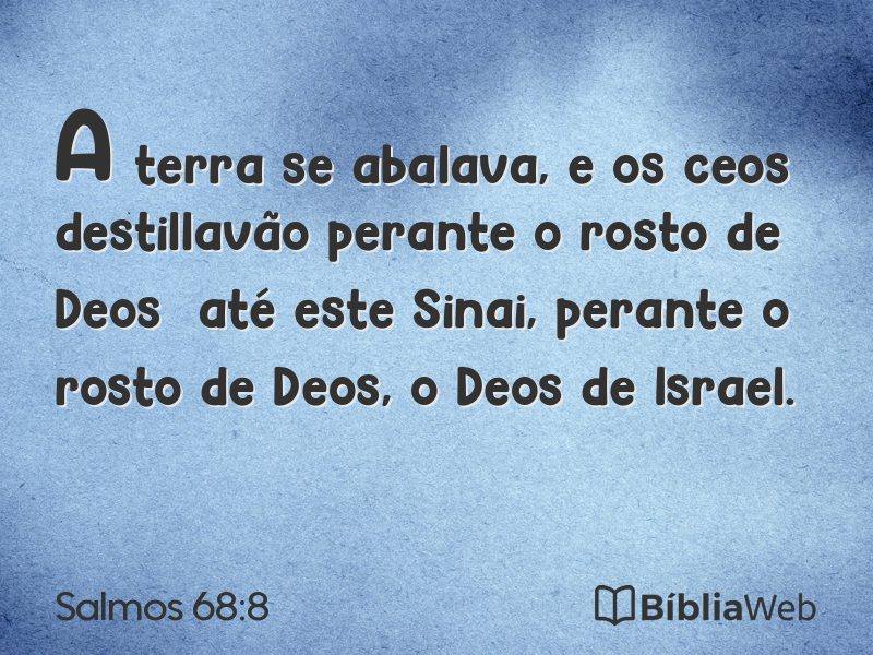 Salmos 68:8 em imagem para compartilhar