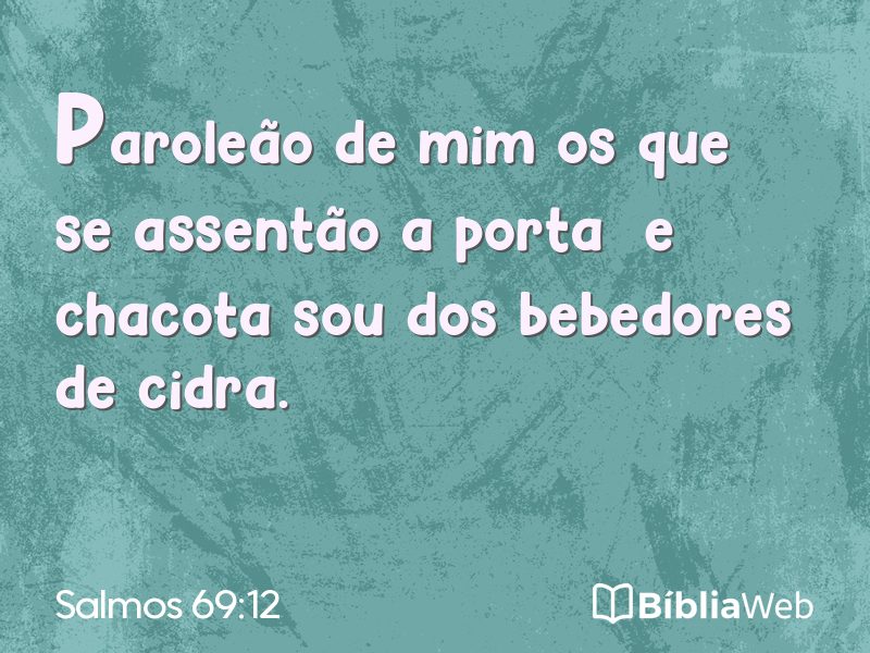 Salmos 69:12 em imagem para compartilhar
