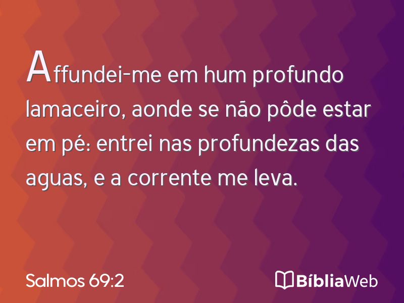 Salmos 69:2 em imagem para compartilhar