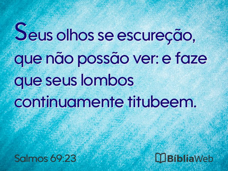 Salmos 69:23 em imagem para compartilhar