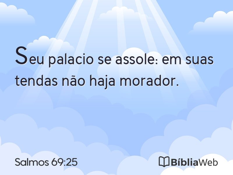 Salmos 69:25 em imagem para compartilhar