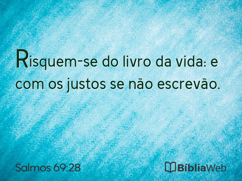 Salmos 69:28 em imagem para compartilhar