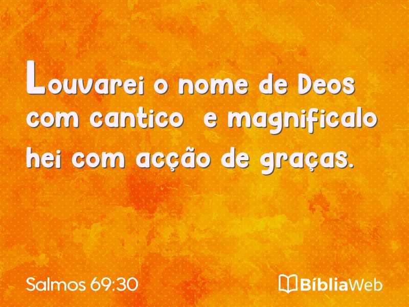 Salmos 69:30 em imagem para compartilhar