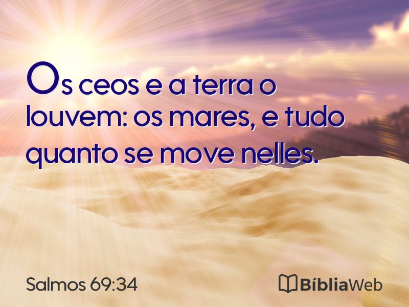 Salmos 69:34 em imagem para compartilhar