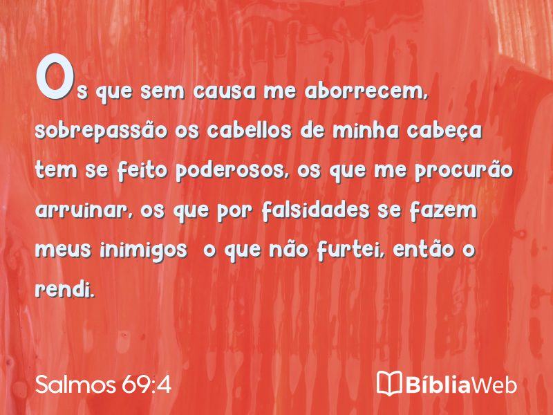 Salmos 69:4 em imagem para compartilhar