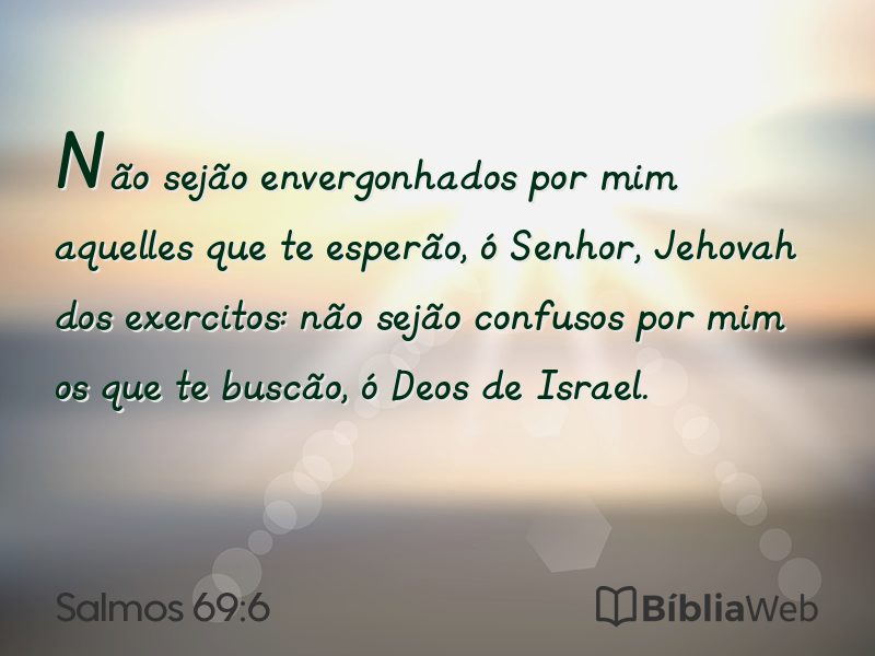 Salmos 69:6 em imagem para compartilhar
