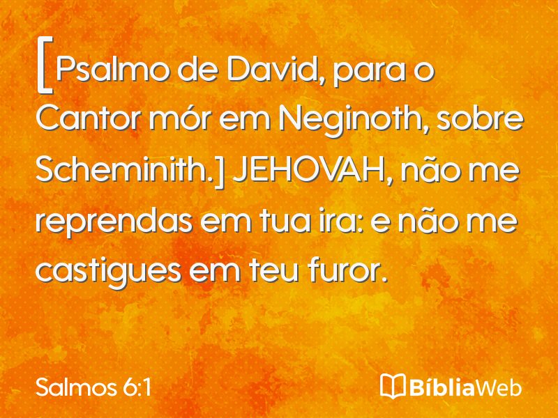Salmos 6:1 em imagem para compartilhar