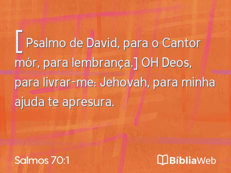 Salmos 70:1 em imagem para compartilhar