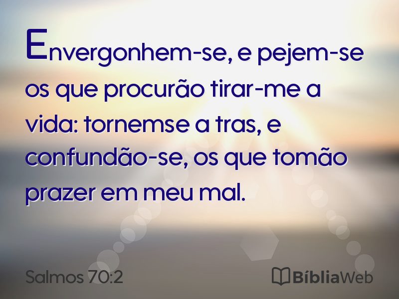 Salmos 70:2 em imagem para compartilhar