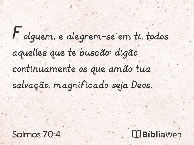 Salmos 70:4 em imagem para compartilhar