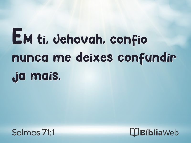 Salmos 71:1 em imagem para compartilhar